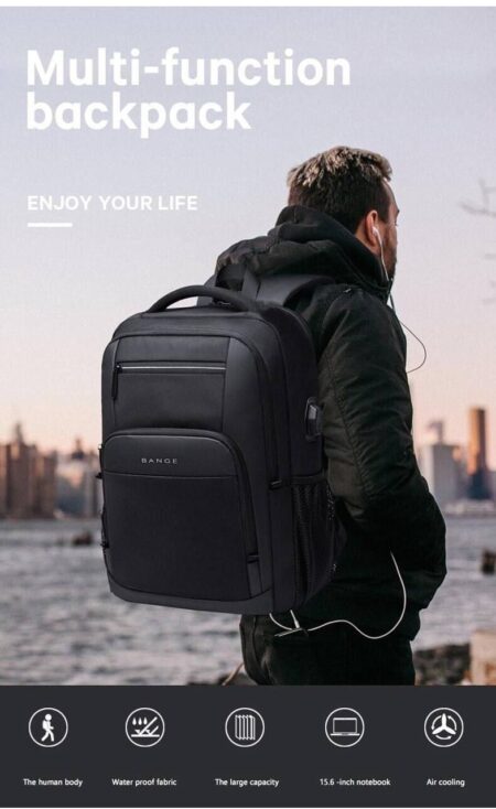 Laptop backpack smart waterproof with USB "BANGE"